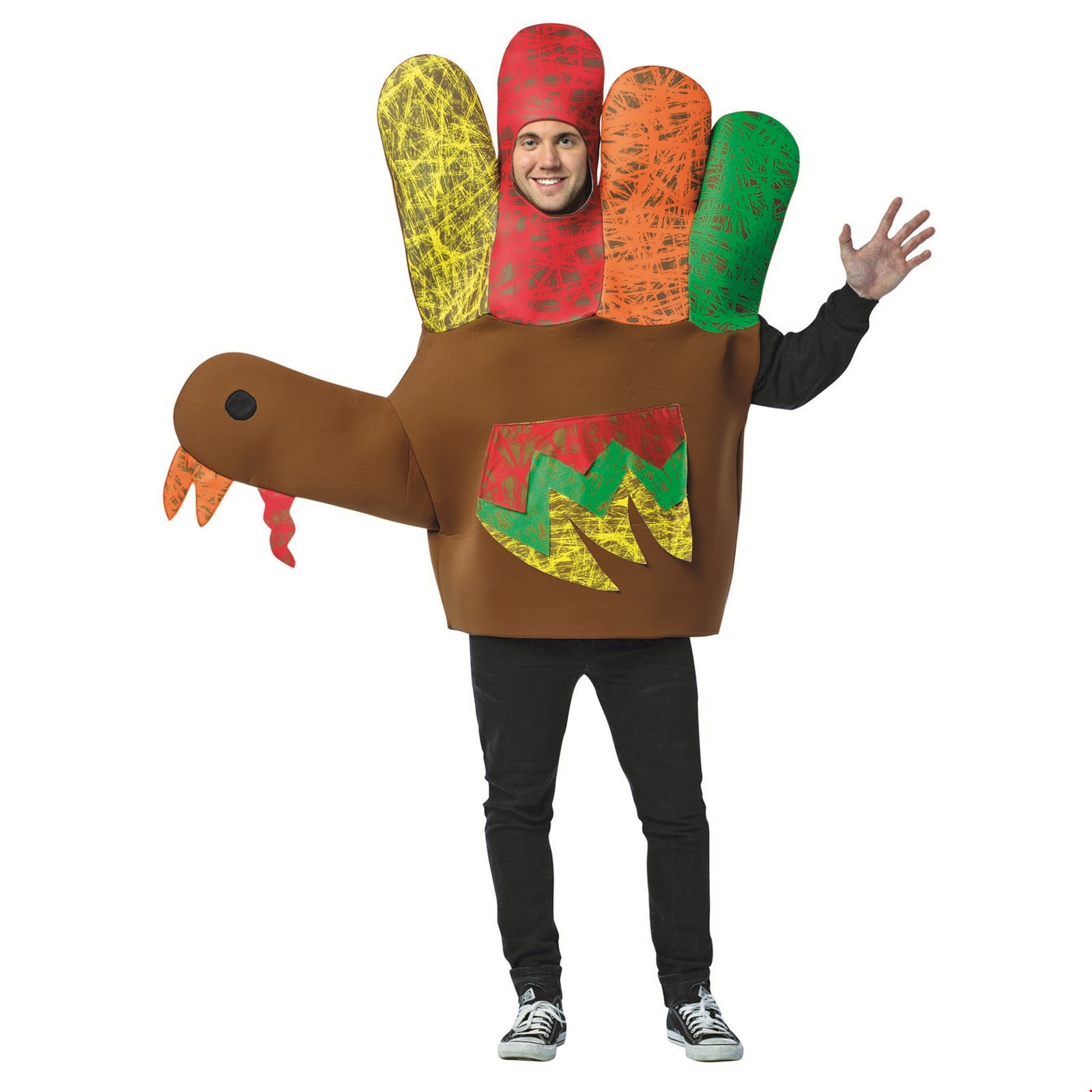 Morris Costumes Hand Turkey Boy's Thanksgiving Fancy-Dress Costume for Adult, Regular One Size - Walmart.com